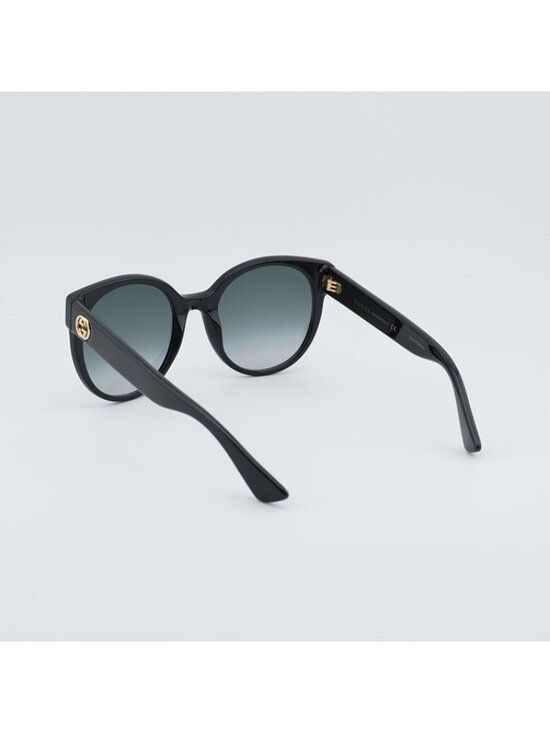 Gucci GG0035S 001 Women Sunglasses Black Round Frame, Grey Lenses main image 5
